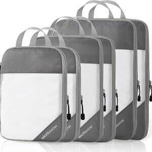 Compression Travel Packing Cubes for Suitcases, 600D Ripstop Nylon, Portable
